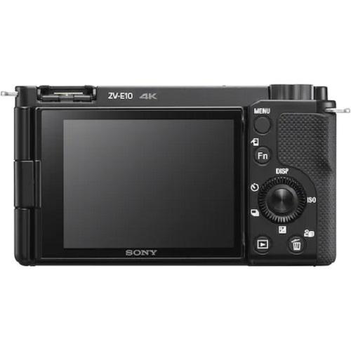 Body Aparat foto SONY Alpha ZV-E10 Mirrorless dedicat pentru Vlogging, 24 MP, ISO 100-32.000 (Extins: 50-51.200), 1/4000s, 4K @30, S D/SDXC/SDHC, Rafala 11 cps, Wi-Fi, Senzor APS-C, Montura Sony E - Img 2
