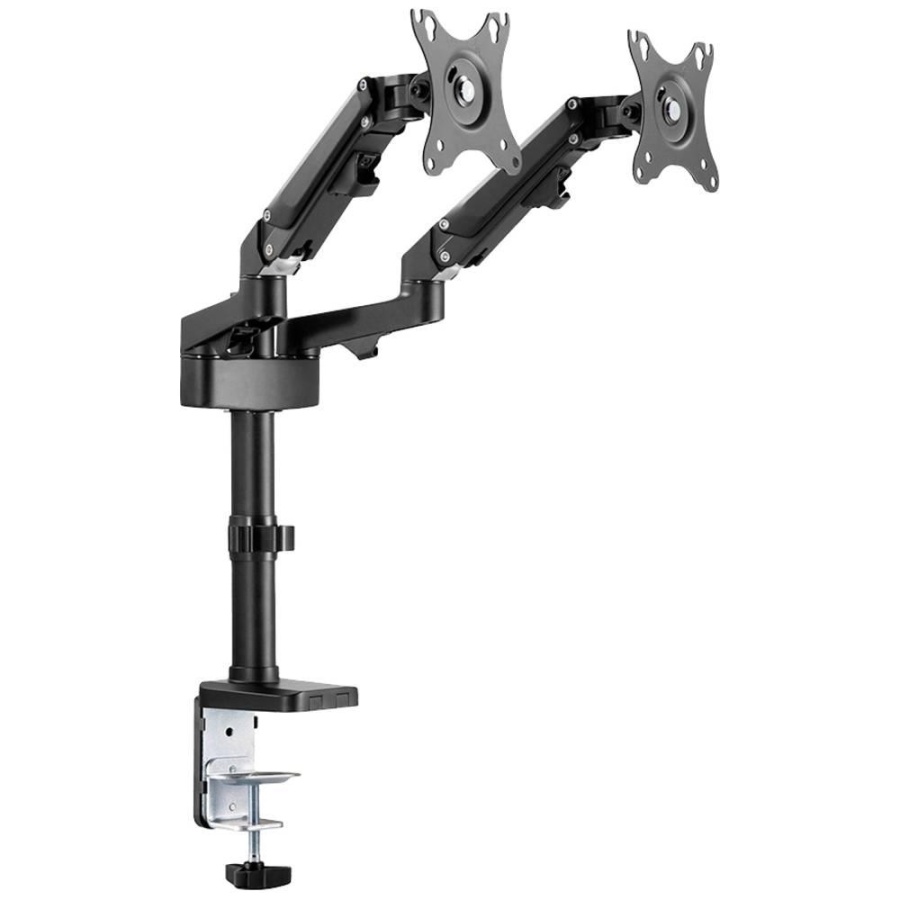 Brat de birou pentru monitor Neomounts, poate sustine 2 monitoare cu diagonala display 17-27", suporta pana la 14kg per monitor, full motion, +45°, -45° inclinatie, +90°, -90° swivel, +180°, -180° rotatie, VESA min 75x75, VESA max 100x100, reglabil pe - Img 4