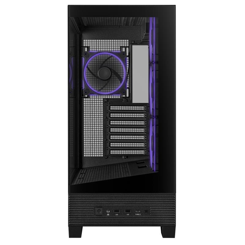 Carcasa ASUS A31 PLUS Mid Tower ARGB NEGRU, Tempered Glass, Sloturi Expansiune 7, Drive Bays: 2x3.5"/2.5", Ventilatoare Suportate: 7 (spate: 1x120mm sau 1x140mm, sus: 3x120mm sau 2x140mm, lateral: 3x120mm), Ventilatoare Incluse: 4 (spate: 1x120mm, - Img 5