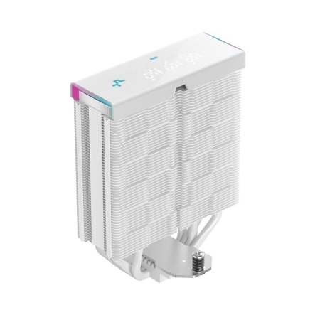 Cooler Procesor DEEPCOOL AK400 DIGITAL PRO ALB, marime heatsink 120x60x152mm, un ventilator, viteza ventilator 500-1750 RPM +/- 10%, Airflow: 60.89 CFM, Suport AMD: AM4/AM5, suport INTEL: LGA 1851/1700/1200/1151/1150/1155, nivel de zgomot: 28 dBA - Img 7