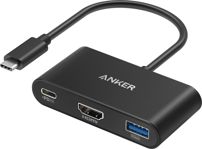 Docking Station Anker 3-in-1, porturi: HDMI (M) 4K 30Hz, USB 3.2 gen 1, PD 100W, , conectare prin USB Type-C (T), rata transfer 5 Gbps, ABS, gri - Img 4