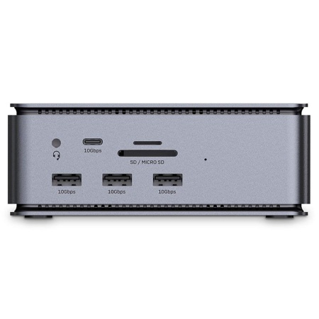Docking station Lindy, interfete: USB-C la 6x USB-A/ 1x USB-C/1x RJ45/ 1x DisplayPort/1x HDMI/ 1x SD &amp; 1x Micro SD/ 1x 3,5 mm/ 1x USB-C PD(power delivery), latime de banda 10Gbps, 10/100/1000 Mbps, rezolutie maxima (intrare) 7680x4320@60Hz, rezolutie - Img 9