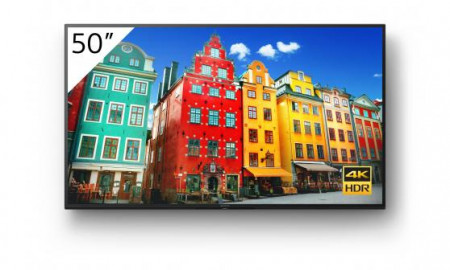 Ecran profesional LFD Monitor Signage Sony BZ30J, 50", UHD, 24/7, 440nit, Direct LED, 9ms, contrast static 5000:1, mătuire 2%, stocare 16GB. Wi-Fi Direct, Apple AirPlay, Apple HomeKit, Chromecast built-in, Google Play store, Hotel Mode Menu.