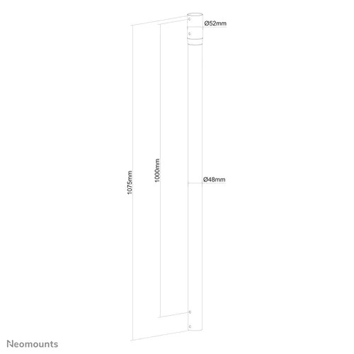 Extensie suport Neomounts NS-EP100BLACK, 107,5 cm, compatibil cu NM-C440BLACK, negru - Img 3