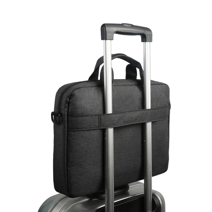 Geanta laptop Lenovo Casual Toploader T210, 15.6", Black, rezistent la apa, compartiment accesorii, compartiment laptop captusit, Material: Textil, Dimensiuni externe: 362 x 22 x 250 mm, Greutate: 465g - Img 7