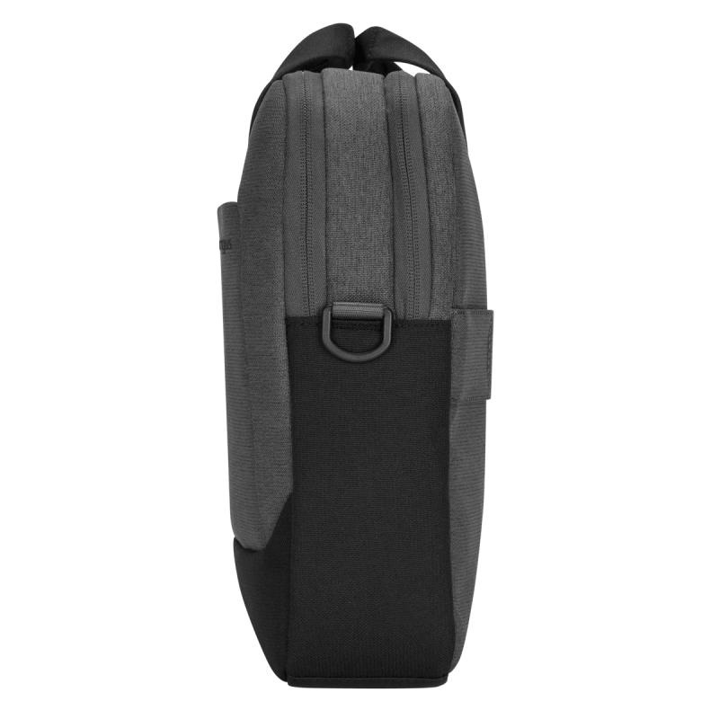 Geanta laptop slim Targus Cypress, EcoSmart, pentru laptopuri de 15.6" sau mai mici, material ECO 300, dimensiuni: 42 x 4.5 x 35 cm, dimensiune compartiment laptop: 38.7 x 26.5 x 2.5 cm, greutate 0.76 kg, gri - Img 11