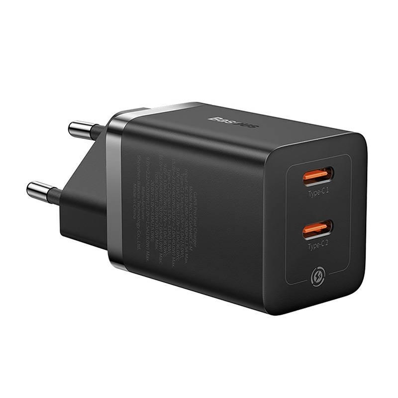 INCARCATOR retea Baseus GaN5 Pro, Quick Charge 40W, 2 x USB Type-C, negru - Img 7
