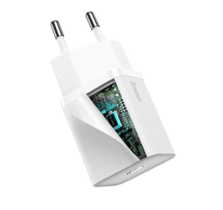 INCARCATOR retea Baseus Super Si, Quick Charge 20W, 1 x USB Type-C 5V/3A, alb - Img 4