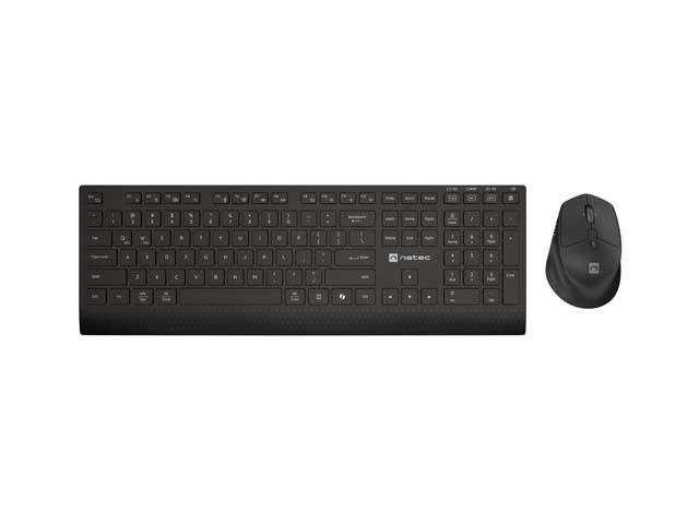 Kit Natec NATEC STINGRAY 2, tastatura wireless tip membrana, 109 taste, mouse wireless, rezolutie maxima 1400 DPI, senzor Blue Sense, negru - Img 2