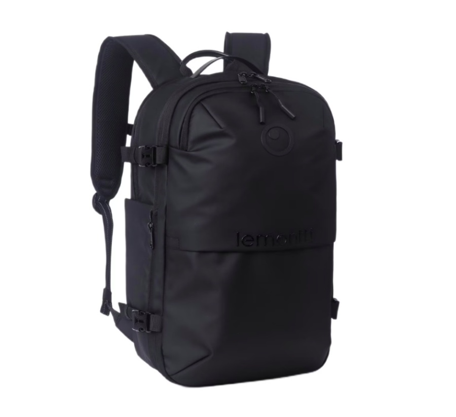 Lemontti Rucsac Smart Premium cu Vacuum si pompa vid 5 capete inclusa, 30-60L pentru cabina avion, impermeabil, doua mufe incarcare USB: USB-A si Type-C, extensie suplimentara, sistem antifurt, Negru - Img 4