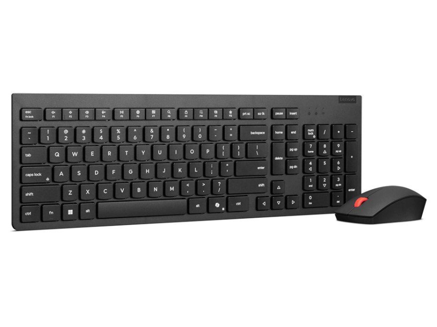 Lenovo Essential Wireless Combo Keyboard &amp; Mouse Gen2 Black-Serbian; Keyboard Layout: 2.5-zone; Button Life: 3 million clicks for left and right buttons; Number of Button: 3 buttones; Mouse Resolution: 1600; Mouse Sensor: Optical Sensor; Packed - Img 3