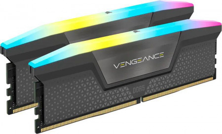 Memorie RAM CORSAIR VENGEANCE RGB 64GB (2x32) DDR5 6000MHZ, CL30 AMD EXPO, black