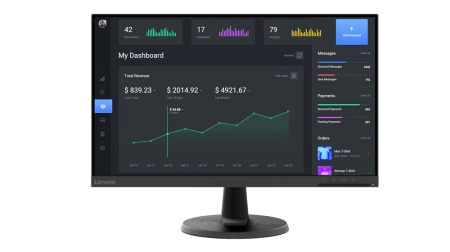 Monitor Gaming 23.8" Lenovo D24-45, LED, Panel Type VA, 1920x1080, 75Hz, 16:9, Anti-glare, Display colors 16.7 Million, Color Gamut 72% NTSC, 7ms (Level 1) / 6ms (Level 2) / 5ms (Level 3) / 4ms (Level 4) / 19ms (Off mode), 250 cd/m² cd/m², 3000:1 static,