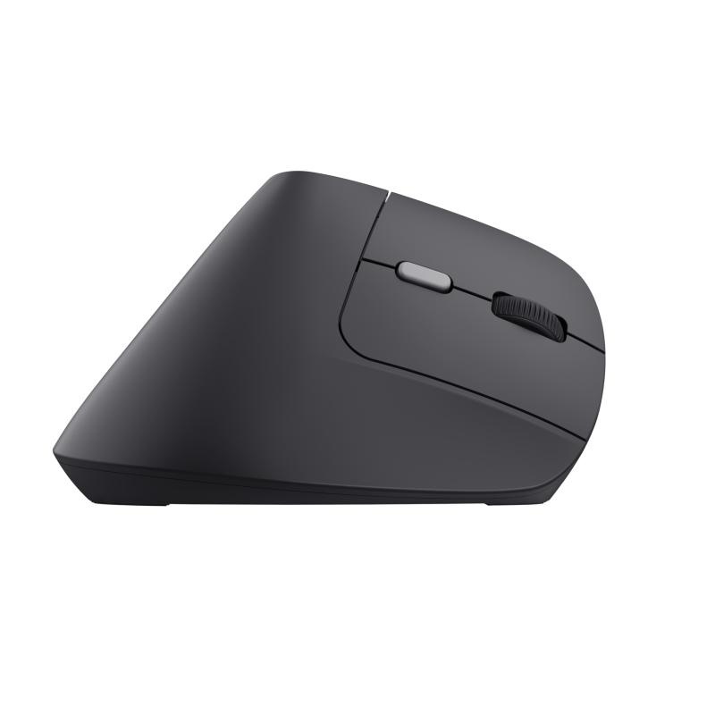 Mouse ergonomic fara fir Trust Bayo II, rezolutie maxima 2400 DPI, 6 butoane, interfata USB-C, 2.4GHz, negru - Img 10