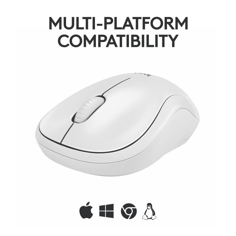 Mouse Logitech MK240 Silent Wireless, optic, interfata Bluetooth, rezolutie 1000 DPI, alb - Img 11