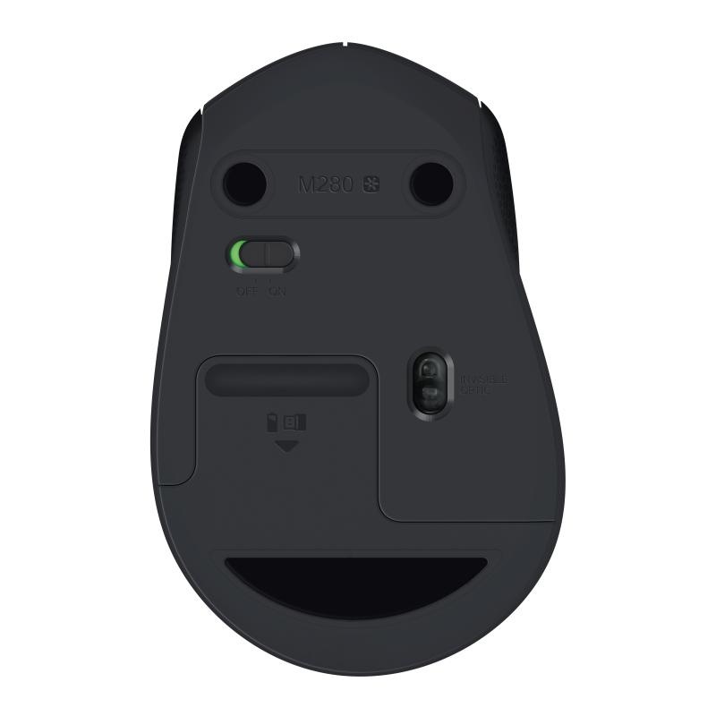 Mouse Logitech wireless M280, senzor optic, interfata nano-usbm rezolutie maxima 1000 DPI, butoane/rotite 3/1, dimensiuni 105.4 x 67.9 x 38.4 mm, negru - Img 5
