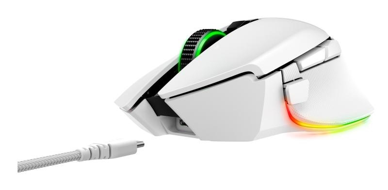 Mouse Razer cu fir Razer Basilisk V3 PRO, butoane programabile 10+1, Razer™ HyperScroll Tilt Wheel, 11 zone de iluminare Chroma RGB, alb - Img 7