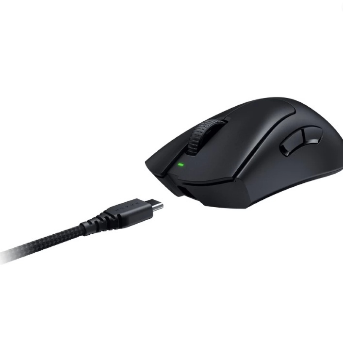 Mouse Razer DeathAdder V3 HyperSpeed EU, rezolutie 26000 DPI, senzor Focus X Optical, 8 butoane programabile, durata de viata baterie pana la 100 de ore in 1000 Hz si pana la 20 de ore in 8000 Hz, negru - Img 2