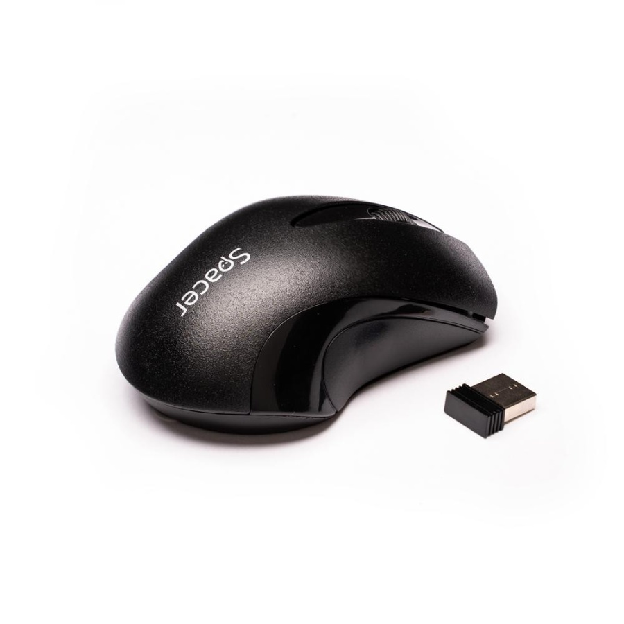 Mouse spacer SPMO-W12, wireless, 1000DPI, 3 butoane, functie auto sleep, negru - Img 3