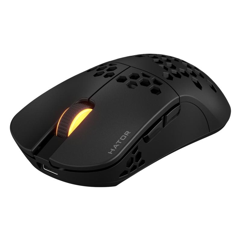 Mouse wireless Hator Stellar Pro, conectivitate 2.4GHz, bluetooth si USB, polling rate pana la 1000Hz, capacitate baterie 300mAh, durata de viata baterie in modul wireless pana la 18 ore (iluminare pornita), pana la 42 de ore (iluminare oprita), timp - Img 8