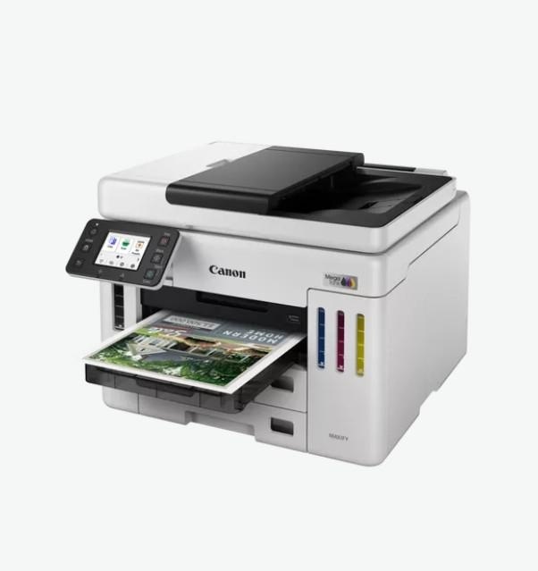 Multifunctional inkjet color CISS Canon Maxify GX7140, ( Print,Copy,Scan, Fax, Cloud), dimensiune A4 , duplex printare, ADF, viteza 24ppm alb-negru, 15.5 ppm color, rezolutie 600X1200 dpi, alimentare hartie250+250+100 coli, Scannet CIS, rezolutie - Img 3