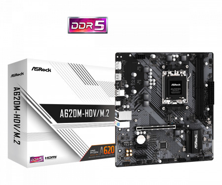 Placa de baza AsRock A620M-HDV/M.2 AM5 DDR5