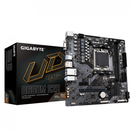 Placa de Baza GIGABYTE B650M S2H 1.0 AM5, 2x DDR5, 1x D-Sub 1x DP 1x HDMI, 1x PCIE 16x 1x PCIE x1, 1x M.2, 4x SATA 6GB/s