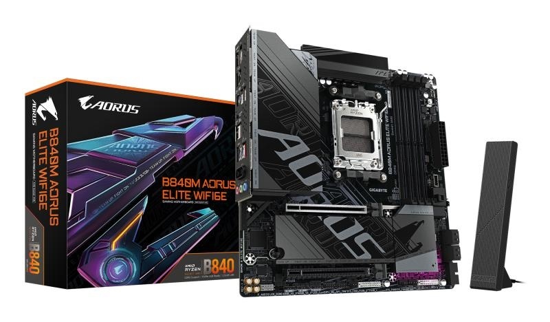 Placa de bază Gigabyte B840M AORUS ELITE WIFI6E AM5 - Img 2