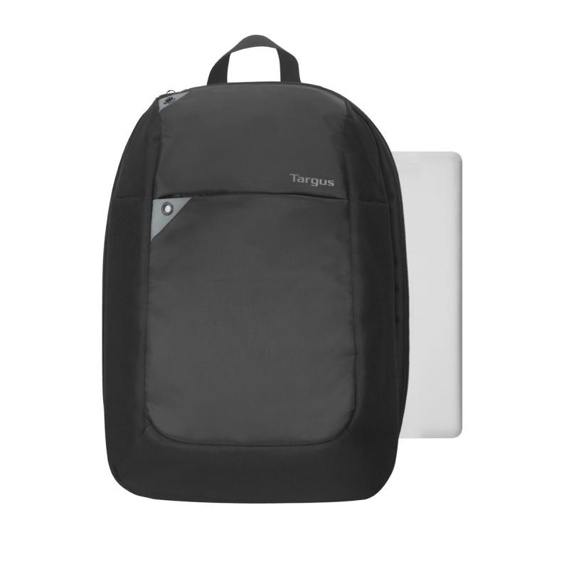 Rucsac laptop Targus Intellect, pentru laptopuri de 15.6", capacitate 16 litri, material poliester, dimensiuni: 30.5 x 11 x 42.5 cm, greutate 0.47 kg, negru/gri - Img 6
