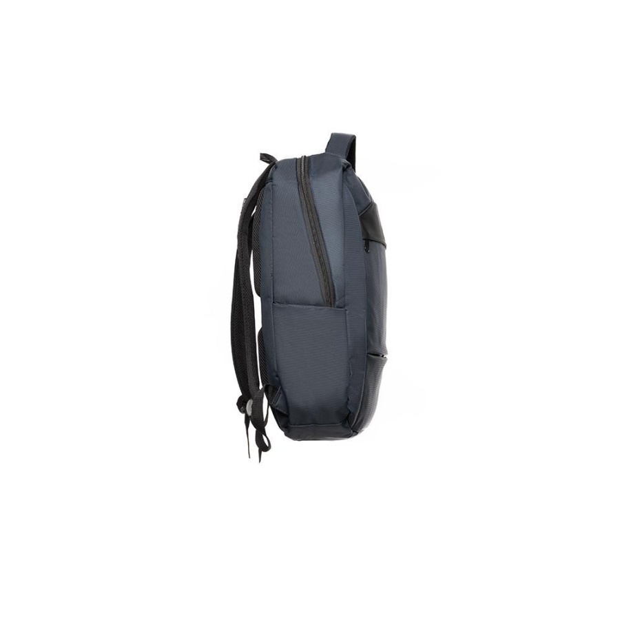 Rucsac Spacer pentru notebook de max. 15.6″, 1 compartiment, buzunar frontal x 2, buzunar lateral x 2, waterproof, poliester, albastru - Img 6