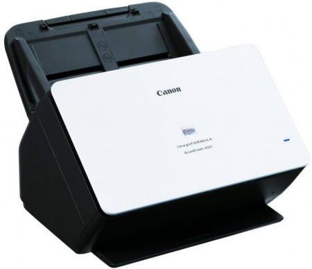 Scanner Canon ScanFront400, dimensiune A4, tip sheetfed, viteza de scanare 45ppm alb-negru si color, rezolutie optica 600dpi, senzor CIS, TIFF, JPEG, PNG, PDF, PDF/A, Toolkit pentru aplicaţii Web (SDK)1 pentru instrumentul de administrare ScanFront