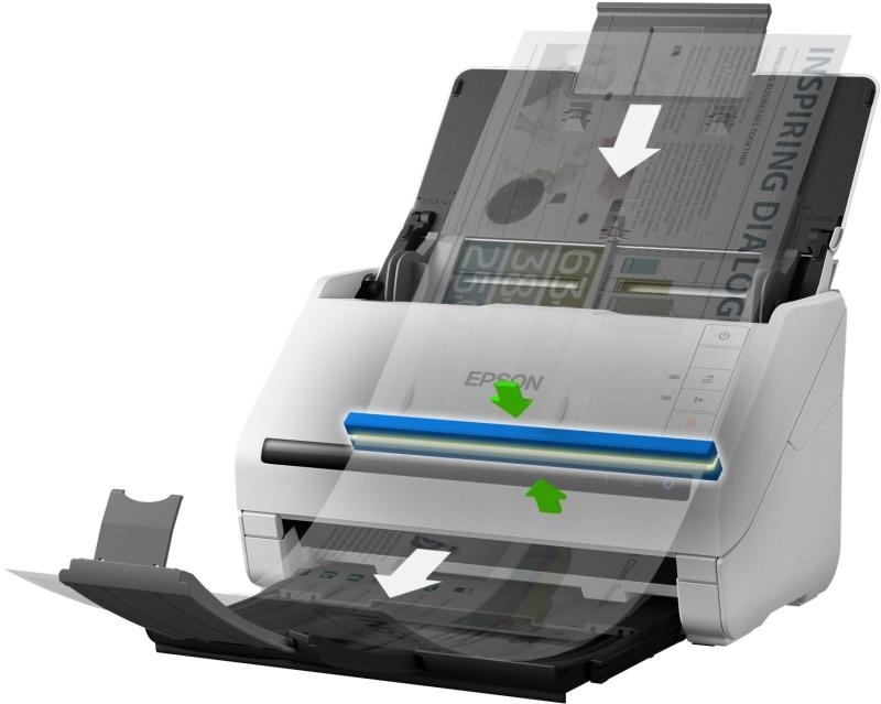 Scanner Epson DS-530II, dimensiune A4, tip sheetfed, viteza scanare: 70 ipm alb-negru si color, rezolutie optica 600x600dpi, ADF Single Pass 50 pagini, duplex, senzor CCD, Scan to Email, Scan to FTP, Scan to Microsoft SharePoint®, Scan to Print, Scan to - Img 6