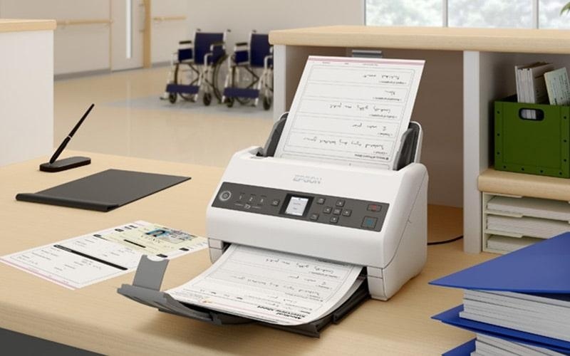 Scanner Epson DS-730N, dimensiune A4, tip sheetfed, viteza scanare: 40 ppm alb-negru si color, rezolutie optica 1200dpi, ADF Single Pass 100 pagini, duplex, Scan to Email, Scan to FTP, Scan to Web folders, Scan to Network folders, software: Epson Device - Img 11