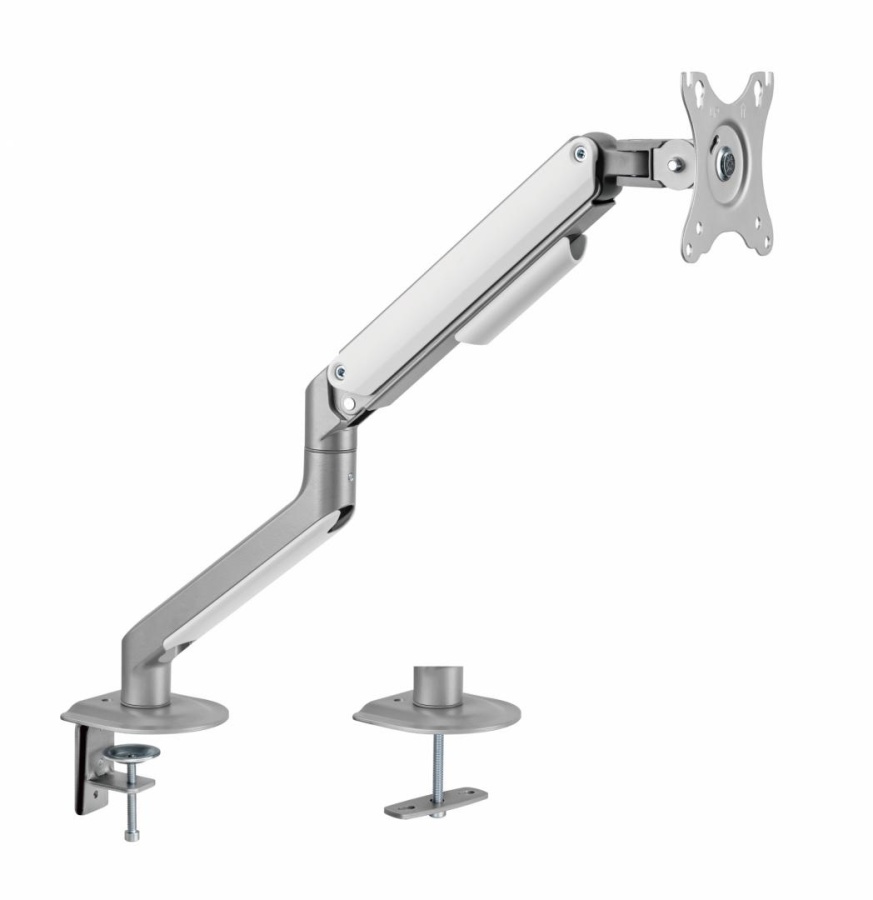 Suport monitor Serioux MM63-C012, compatibilitate dimensiune ecran 17"-32", greutate maximă suportata: (per ecran): 2~9kg, VESA: 75x75, 100x100, inclinare: +55°~-55°, pivotare: +90°~-90°, rotația ecranului: + 180°~-180°, instalare: clemă, grommet - Img 2