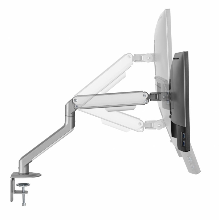 Suport monitor Serioux MM63-C012, compatibilitate dimensiune ecran 17"-32", greutate maximă suportata: (per ecran): 2~9kg, VESA: 75x75, 100x100, inclinare: +55°~-55°, pivotare: +90°~-90°, rotația ecranului: + 180°~-180°, instalare: clemă, grommet - Img 12