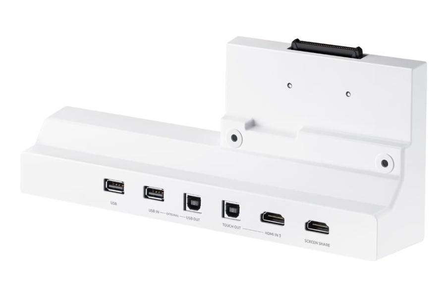Tray conectivitate pentru display interactiv SAMSUNG Flip 2 55"/65"; HDMI Out, Conectivitate NFC pentru proiectarea telefonului pe display; aduce mufele din spate in fata pentru convenienta. - Img 2