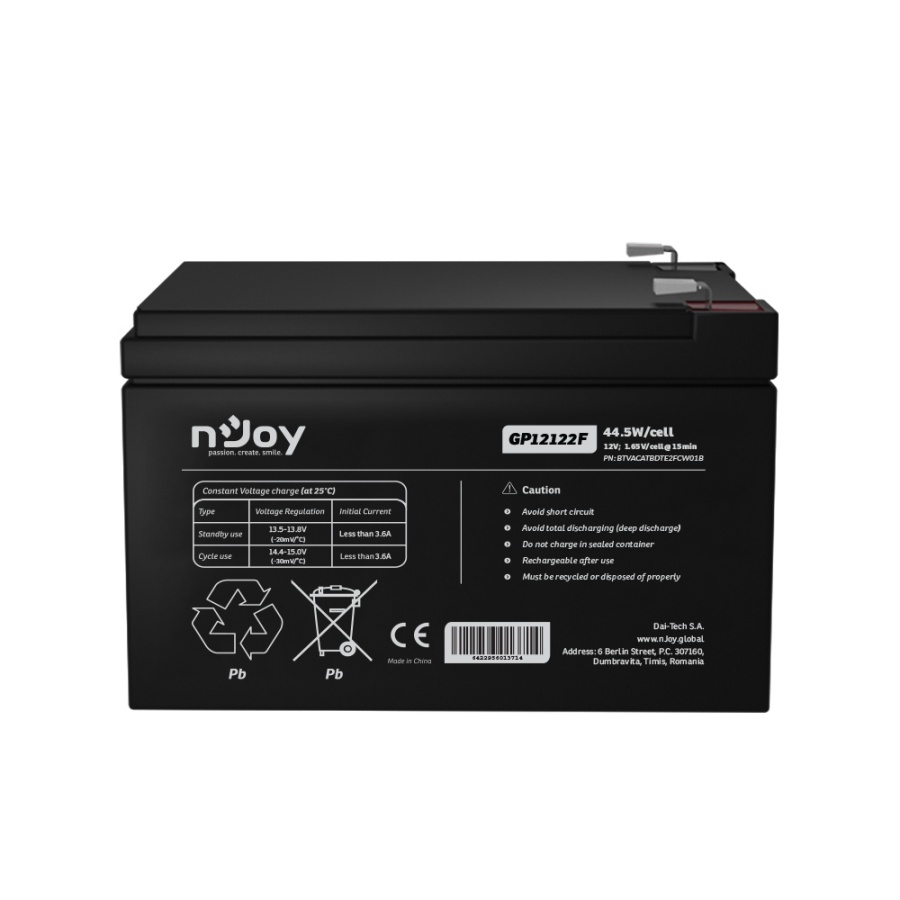 ACUMULATOR NJOY GP12122F 12V - Img 2