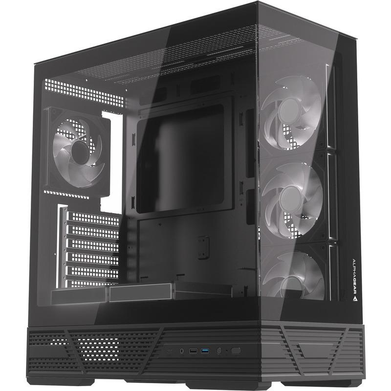 Carcasa ALPHAGEAR Dervish mark 2, RGB, Mid Tower, Black - Img 2