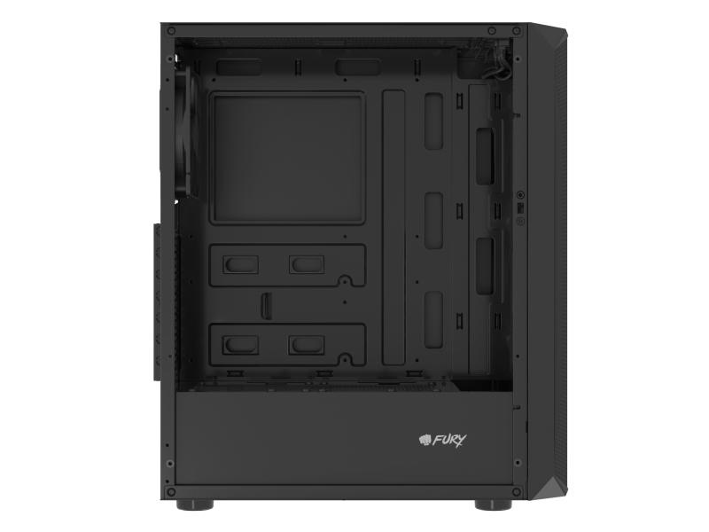 Carcasa FURY SHOBO SH4F Mid Tower NEGRU, Tempered Glass, Sloturi Expansiune 7, Drive Bays: 2x3.5" 2x2.5", Ventilatoare Suportate: 8 (spate: 1x120mm, fata: 3x120mm sau 3x140mm, sus: 2x120mm sau 1x140mm, jos: 2x120mm), Ventilatoare Incluse: 4 (4x120mm), - Img 10