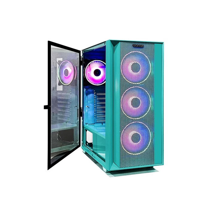 Carcasa PRO GAMING JUNGLE Mid Tower ARGB Cyan - Img 3