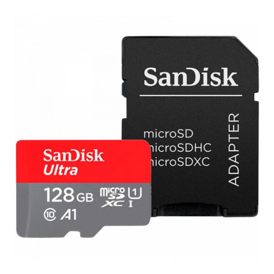 Card de Memorie MicroSDXC SanDisk Ultra, 128GB, Clasa 10, R/W speed: up to 100MB/s/, 90MB/s, include adaptor SD (pentru telefon) - Img 2