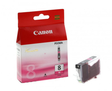 Cartus cerneala Canon CLI-8M, magenta, capacitate 13ml, pentru Canon Pixma IP4200, Pixma IP4300, Pixma IP4500, Pixma IP5200, Pixma IP5300, Pixma IP6600D, Pixma IP6700D, Pixma MP500, Pixma MP530, Pixma MP600, Pixma MP610, Pixma MP800, Pixma MP810, Pixma