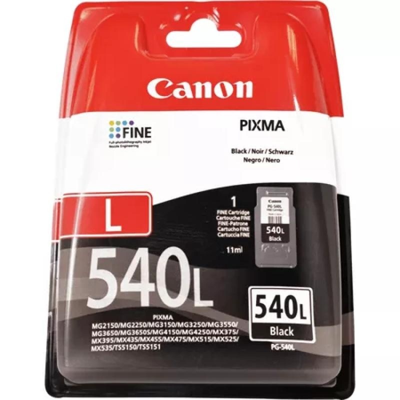 Cartus cerneala Canon PG-540 L, black, capacitate 11ml , pentru Canon Pixma MG2150, Pixma MG2250, Pixma MG3150, Pixma MG3250, Pixma MG3550, Pixma MG4150, Pixma MG4250, Pixma MX375, Pixma MX395, Pixma MX435, Pixma MX455, Pixma MX475, Pixma MX515, Pixma - Img 2