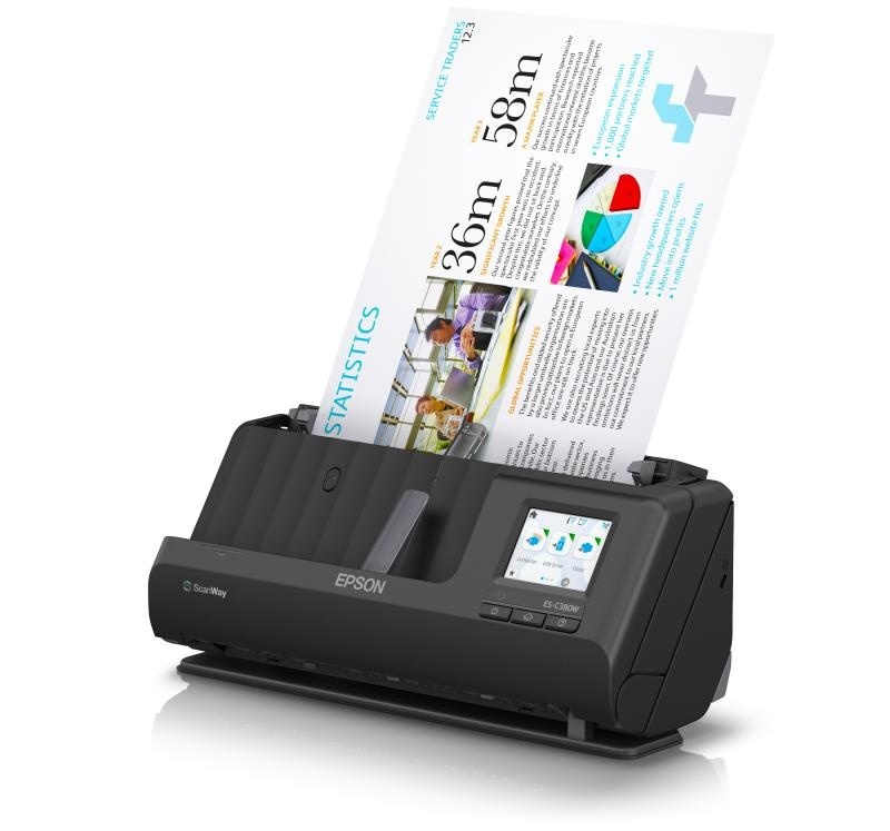 EPSON ES-C380W A4 Compact Network Sheetfed Scanner, PC-FREE scan, Rezolutie optica: 600 x 600 DPI, Sursa lumina: ReadyScan LED technology, Viteza scanare:30ppm, Capacitate ADF: 20 coli, Volum scanare: 3500 pagini/zi, Duplex, Formate: BMP, JPEG, TIFF, - Img 11