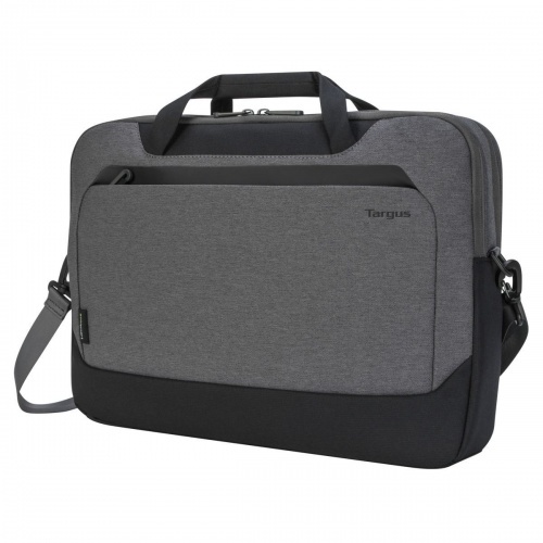 Geanta laptop slim Targus Cypress, EcoSmart, pentru laptopuri de 15.6" sau mai mici, material ECO 300, dimensiuni: 42 x 4.5 x 35 cm, dimensiune compartiment laptop: 38.7 x 26.5 x 2.5 cm, greutate 0.76 kg, gri - Img 2