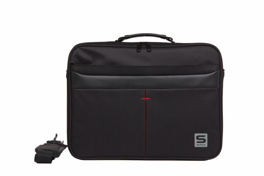Geanta notebook Serioux, SRX-8444, dimensiuni 40 x 30 x 6 cm, compartiment laptop: max 15.6", bretea spate pentru prindere troller, curea de umar ajustabila, material poliester - Img 2