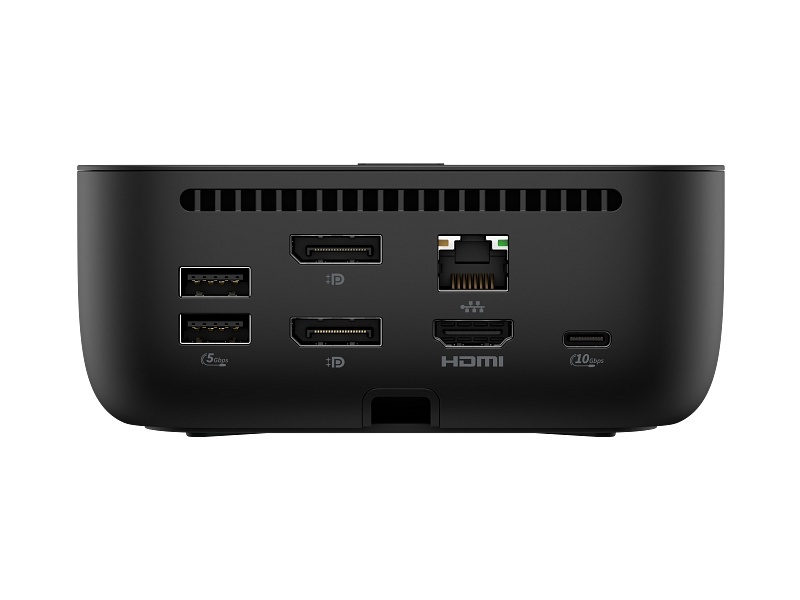 HP USB-C Dock G6 100W, Porturi: 2x USB Type-C (data &amp; 15W USB Power Delivery)/ 1x USB Type-A 10Gbs/ 2x USB Type-A 5Gbs/ 2x DisplayPort 1.4/ 1x RJ-45/ 1x HDMI 2.1, Dimensiuni: 12.1 x 12.1 x 5.1 cm, Greutate: 0.68Kg, 3yw - Img 3