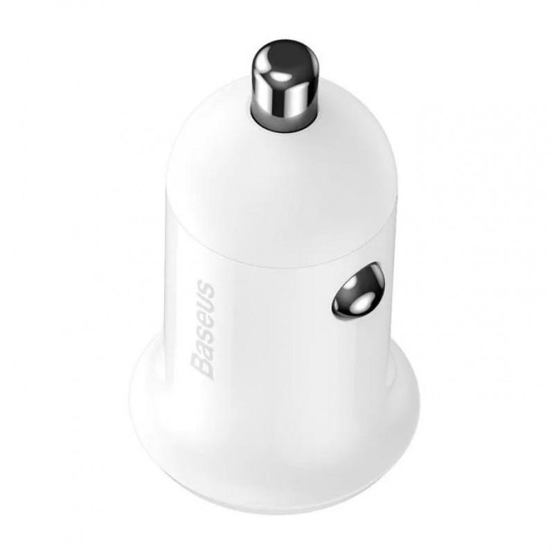 Incarcator auto Baseus Grain Pro, 2 x USB Output 5V/4.8A total ambele porturi, pt. bricheta auto, alb - Img 6