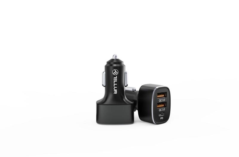 Incarcator auto Tellur FCC9 2x USB Type A QuickCharge 3.0, 1x USB Type C PowerDelivery, 56W - Img 5