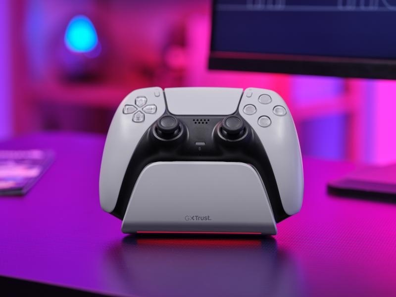 Incarcator pentru controller PS5 Trust GXT 255W, material ABS, alb - Img 5